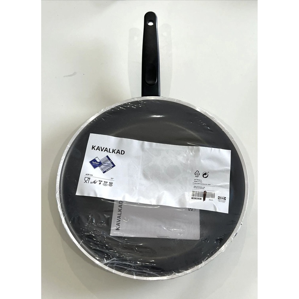 IKEA KAVALKAD Non Stick Frying Pan 11" Teflon Black MEDIUM NEW 601.393.20